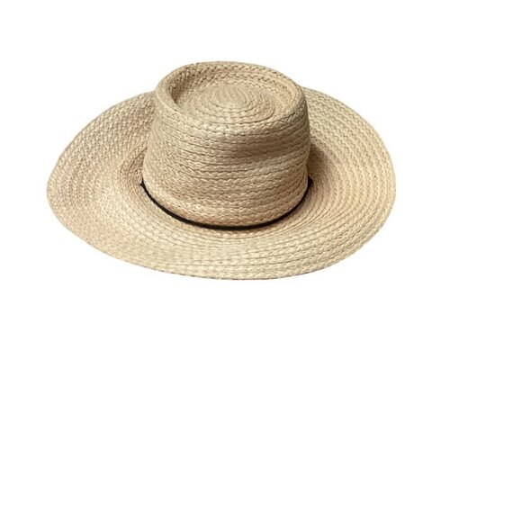Women's Paper Straw Boater Sun Hat Adjustable Chin Strap Universal Thread 202C - Picture 1 of 10